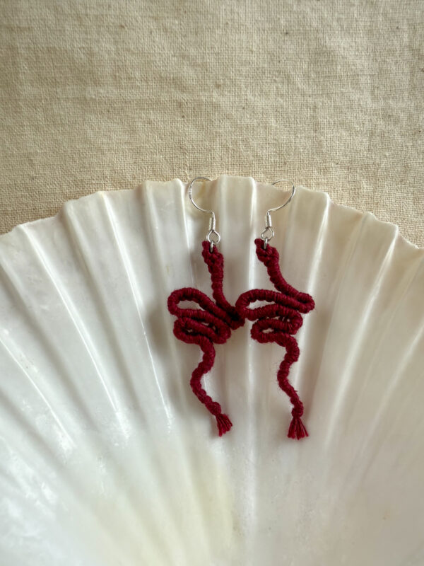 Boucles d'oreilles "Manasa" - Wine Red – Image 3