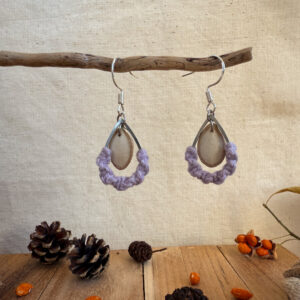 Boucles d'oreilles "Brin de Vie" - Mauve