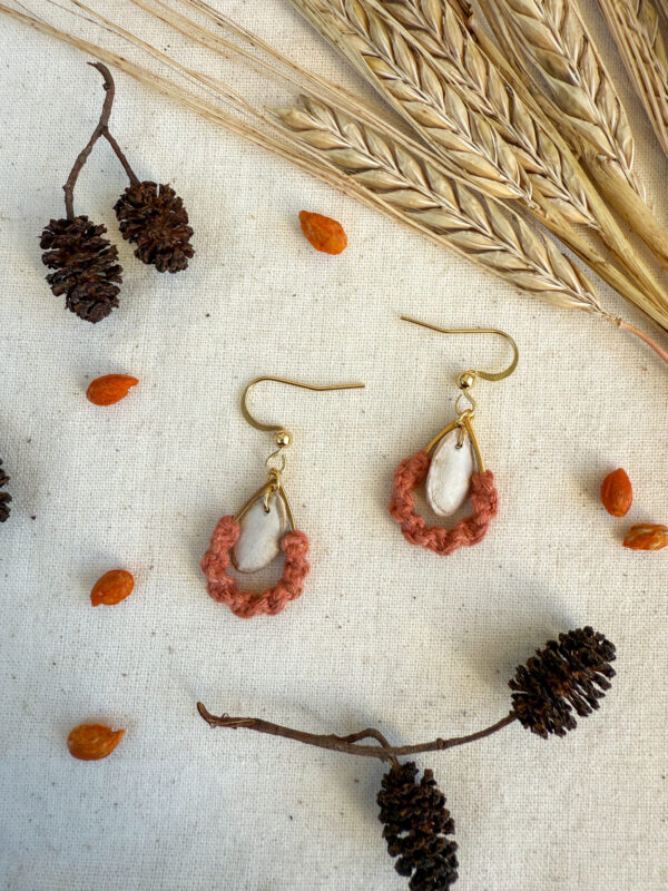 Boucles d'oreilles "Brin de Vie" - Terracotta – Image 2