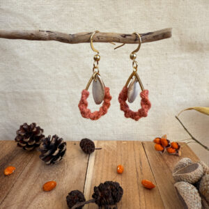Boucles d'oreilles "Brin de Vie" - Terracotta