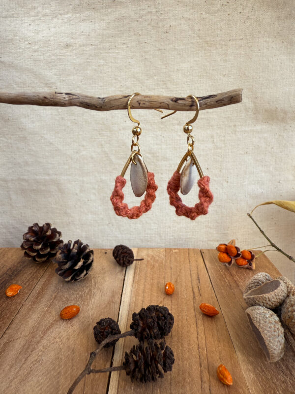 Boucles d'oreilles "Brin de Vie" - Terracotta
