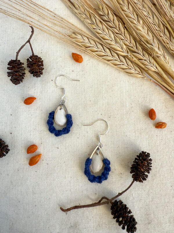 Boucles d'oreilles "Brin de Vie" - Ink Blue – Image 2