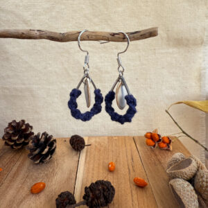 Boucles d'oreilles "Brin de Vie" - Ink Blue