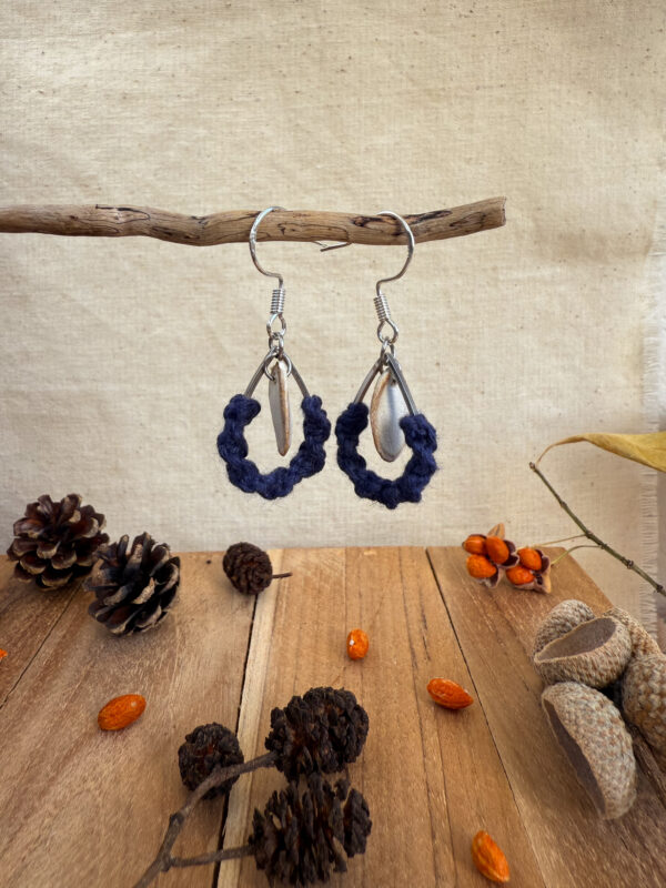 Boucles d'oreilles "Brin de Vie" - Ink Blue