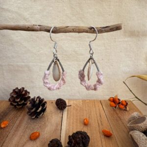 Boucles d'oreilles "Brin de Vie" - Rose