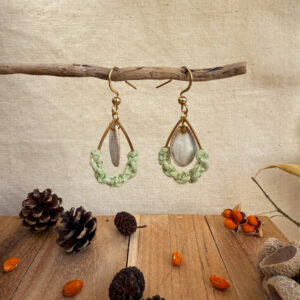 Boucles d'oreilles "Brin de Vie" - Matcha