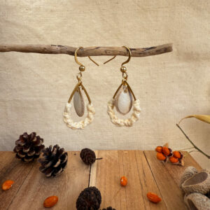 Boucles d'oreilles "Brin de Vie" - Jaune Beurre