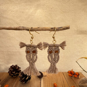 Boucles d'oreilles "Noctua" - Mocha Mousse
