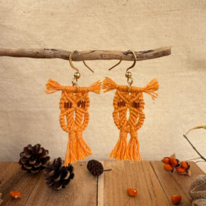 Boucles d'oreilles "Noctua" - Orange