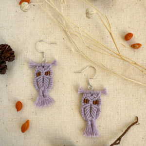 Boucles d'oreille "Noctua" - Lavande