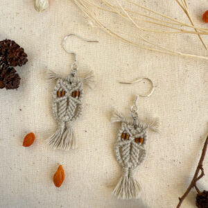 Boucles d'oreilles "Noctua" - Pâle Olive