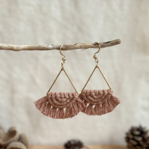 Boucles d’oreilles « Céleste » Mocha Mousse