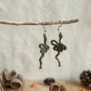 Boucles d'oreilles "Manasa" - Kaki