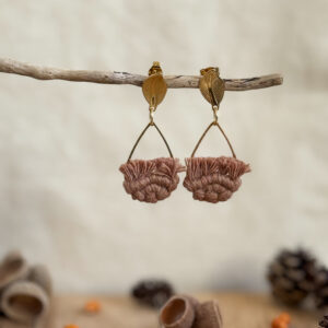 Boucles d’oreilles « Ondine » – Mocha Mousse