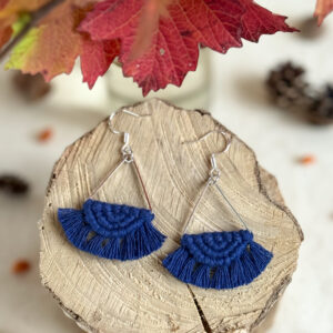 Boucles d'oreilles "Céleste" - Bleu Encre