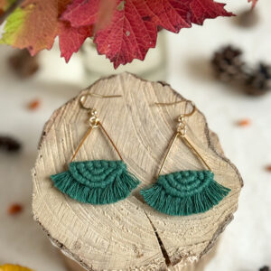 Boucles d'oreilles "Céleste" - Vert Sapin