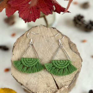 Boucles d'oreilles "Céleste" - Vert Mousse
