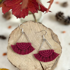 Boucles d'oreilles "Céleste" - Vin Rouge