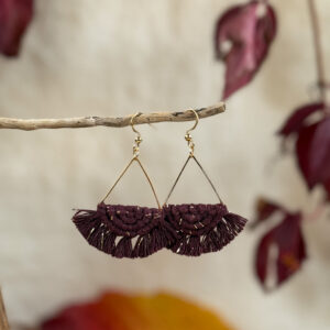 Boucles d'oreilles "Céleste" - Bordeaux Doré