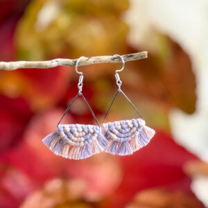 Boucles d'oreilles "Céleste - Eveil" - Lavande & Rose Pâle