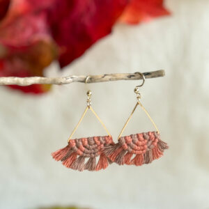 Boucles d'oreilles "Céleste - Eveil" - Terracotta & Mocha Mousse