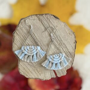 Boucles d'oreilles "Céleste - Eveil" - Misty & Pâle Olive