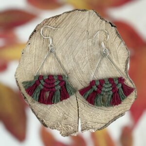 Boucles d'oreilles "Céleste - Eveil" - Avocat & Vin Rouge