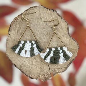 Boucles d'oreilles "Céleste - Eveil" - Naturel & Avocat