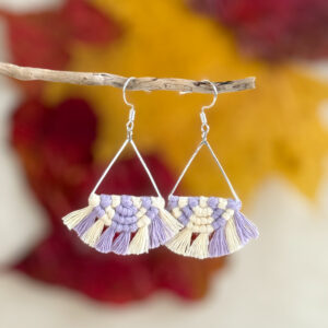 Boucles d'oreilles "Céleste - Eveil" - Lavande & Jaune Beurre