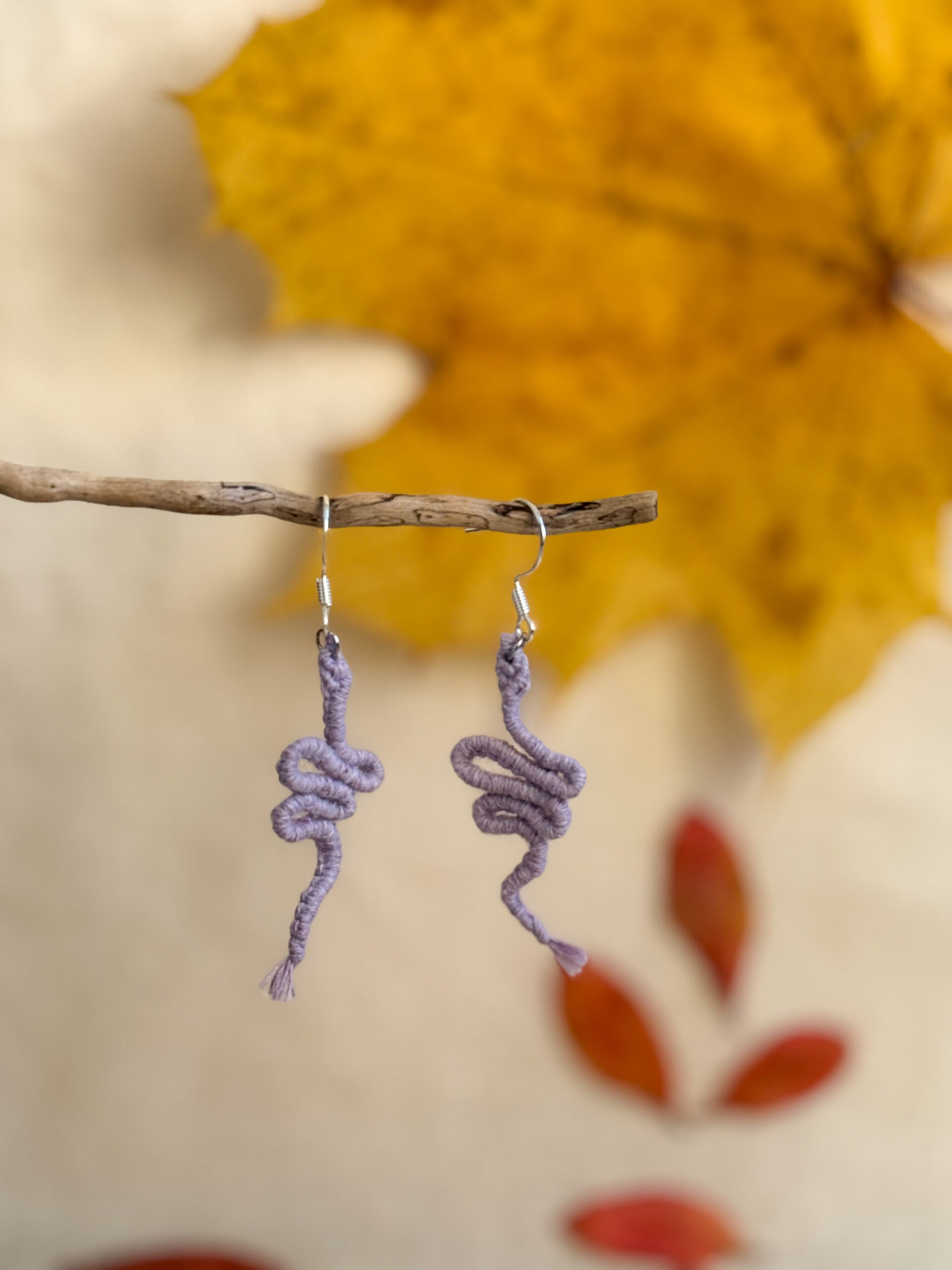 Boucles d’oreilles « Manasa » – Lavande – Image 2