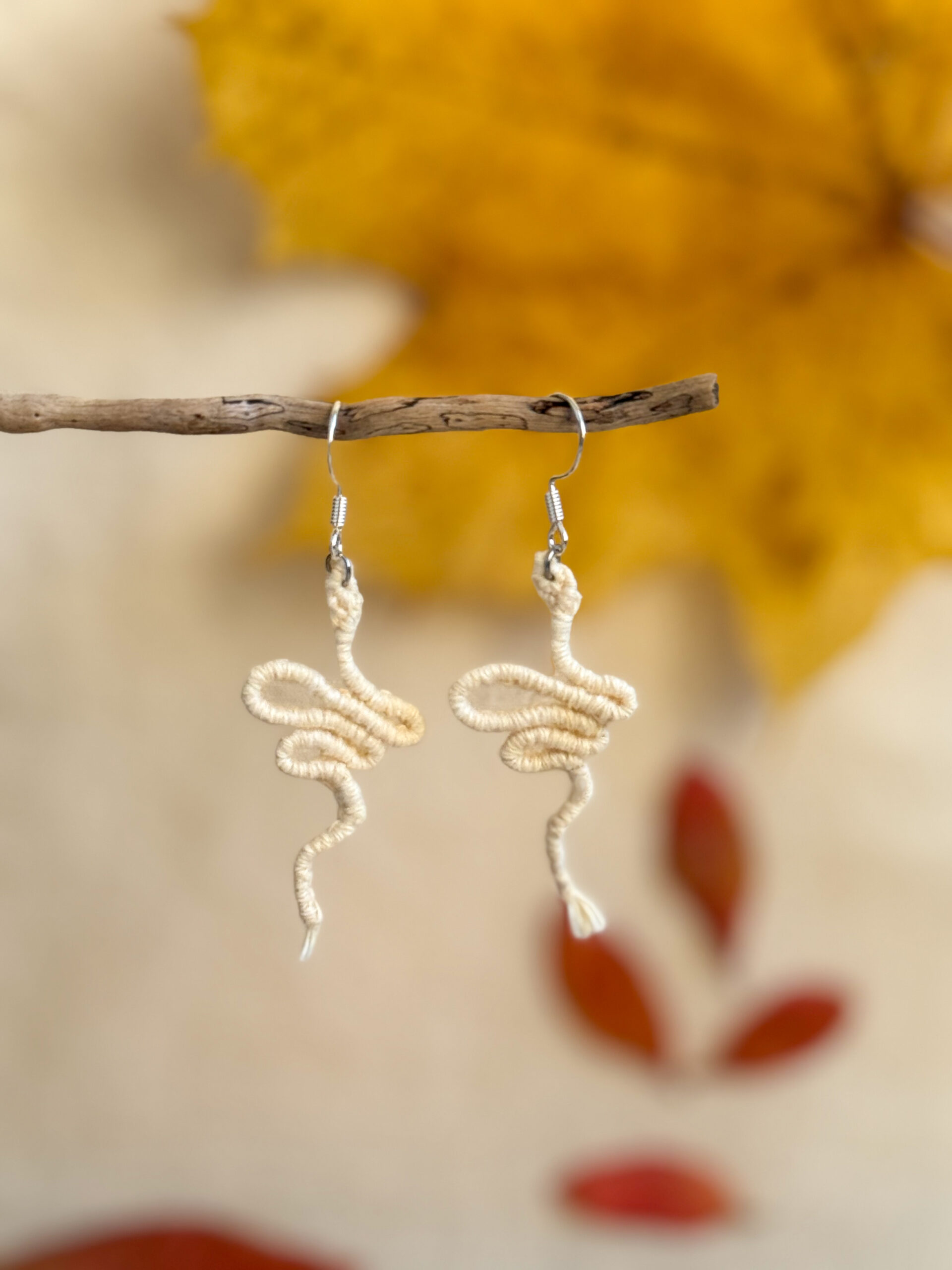 Boucles d’oreilles « Manasa » – Jaune Beurre