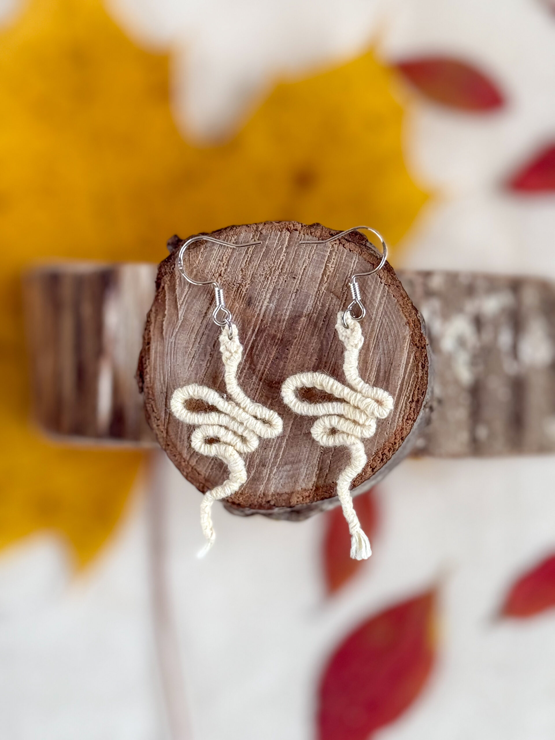 Boucles d’oreilles « Manasa » – Jaune Beurre – Image 2