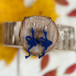 Boucles d’oreilles « Manasa » – Bleu Encre