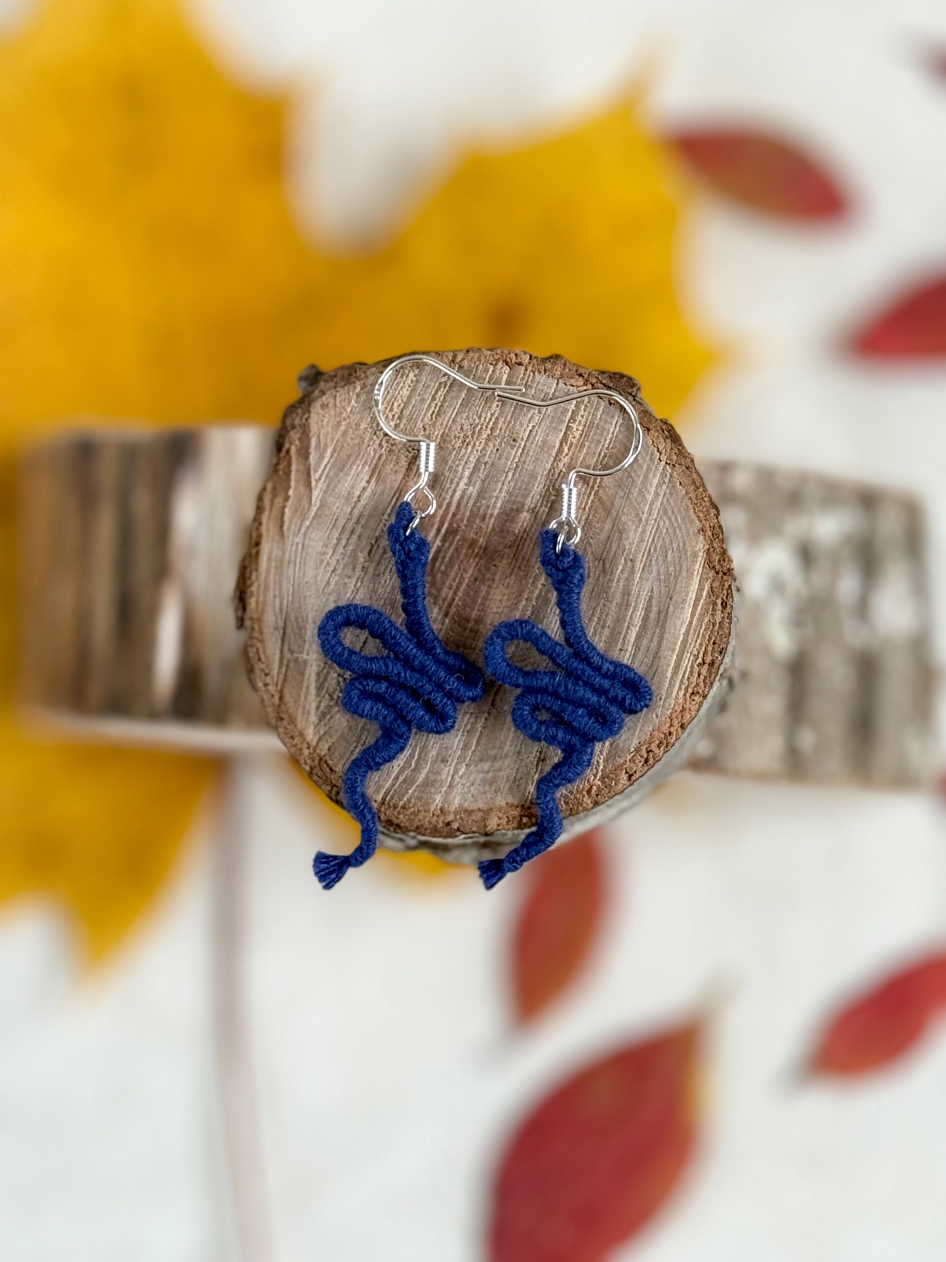 Boucles d’oreilles « Manasa » – Bleu Encre