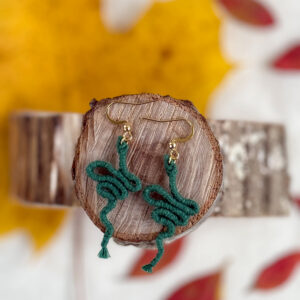 Boucles d'oreilles "Manasa" - Vert Sapin