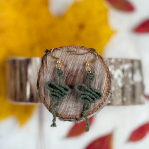 Boucles d'oreilles "Manasa" - Kaki