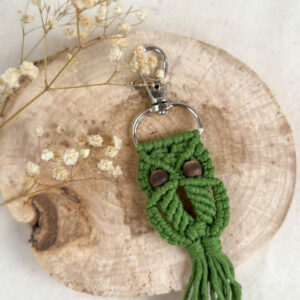 Porte-clés Chouette - Vert Mousse