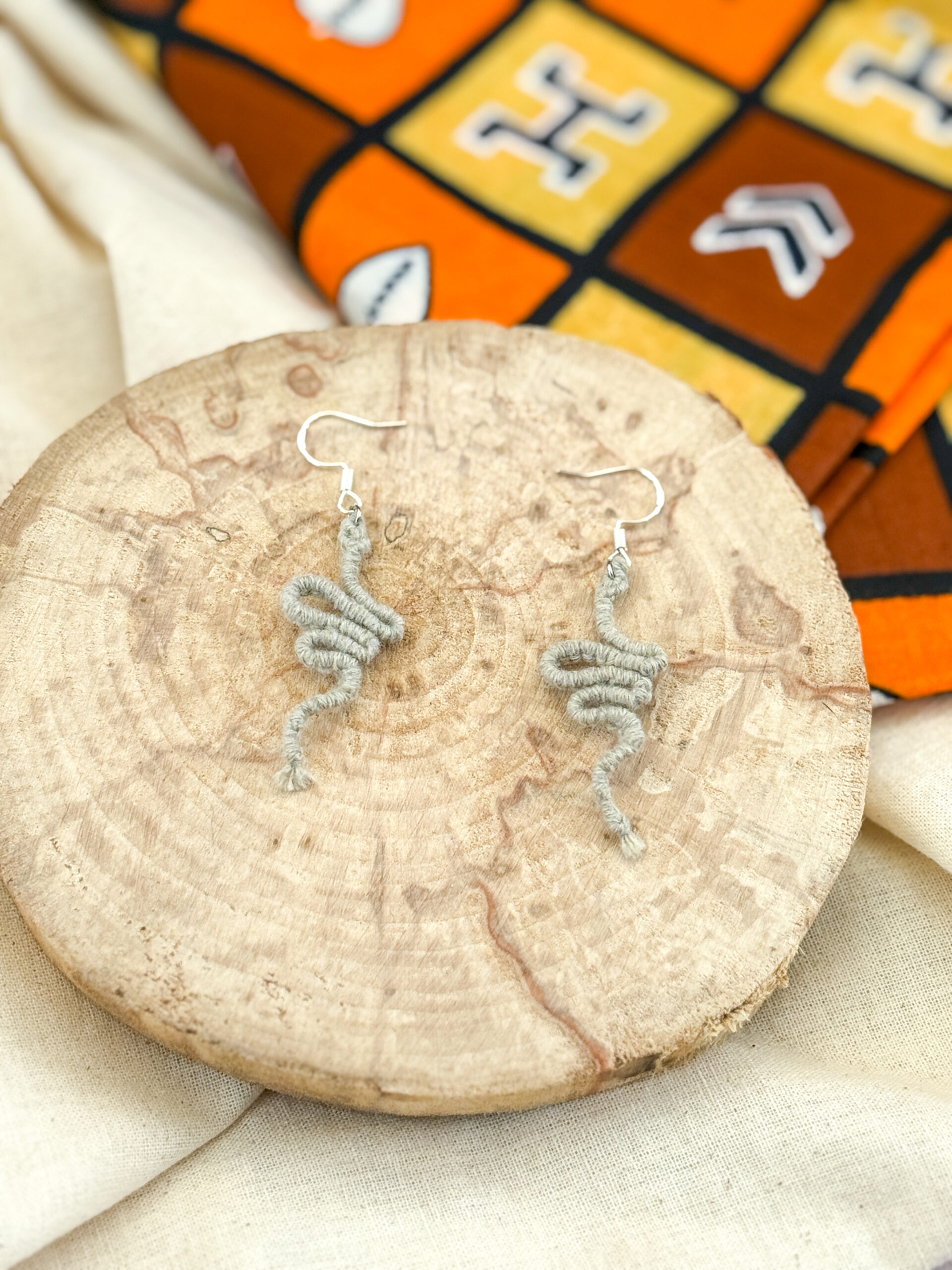 Boucles d'oreilles "Manasa" - Pâle Olive