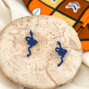 Boucles d'oreilles "Manasa" - Bleu Encre