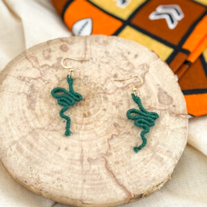 Boucles d'oreilles "Manasa" - Vert Sapin