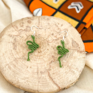 Boucles d'oreilles "Manasa" - Vert Mousse