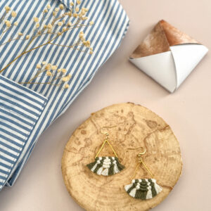 Boucles d'oreilles "Céleste - Eveil" - Naturel & Avocat