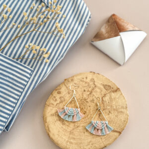 Boucles d'oreilles "Céleste - Eveil" - Misty & Rose Pâle