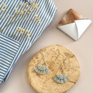 Boucles d'oreilles "Céleste - Eveil" - Misty & Pâle Olive