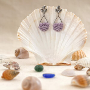 Boucles d'oreilles "Ondine" - Lavande