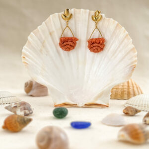 Boucles d’oreilles « Ondine » – Terracotta