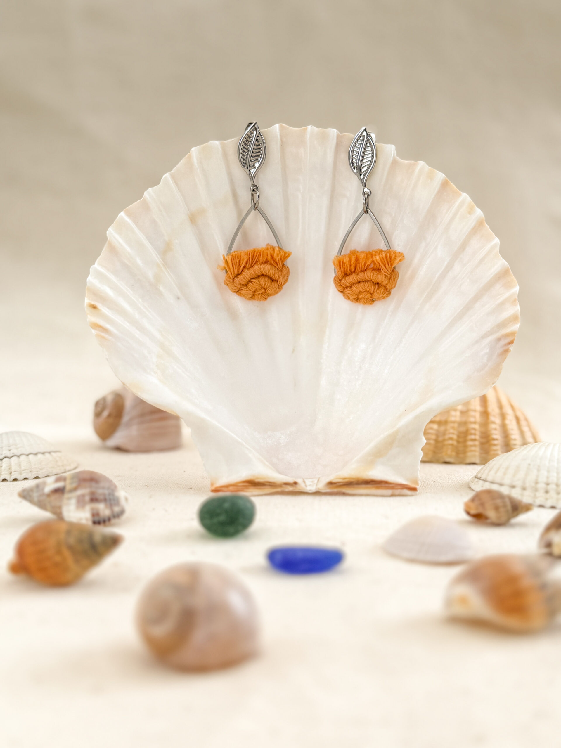 Boucles d’oreilles « Ondine » – Orange