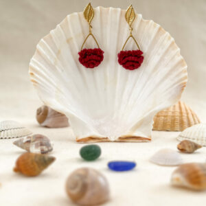 Boucles d’oreilles « Ondine » – Vin Rouge