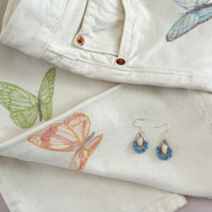 Boucles d'oreilles "Brin de Vie" - Bleu Parfait