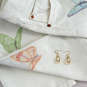 Boucles d'oreilles "Brin de Vie" - Jaune Beurre